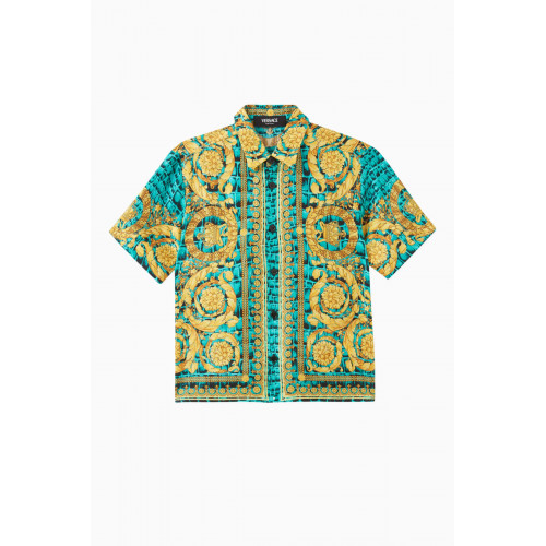Versace - Baroccodile Shirt in Silk Twill