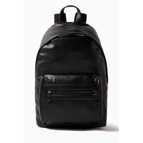 Calvin Klein - Elevated Campus Logo Backpack in Faux-leather