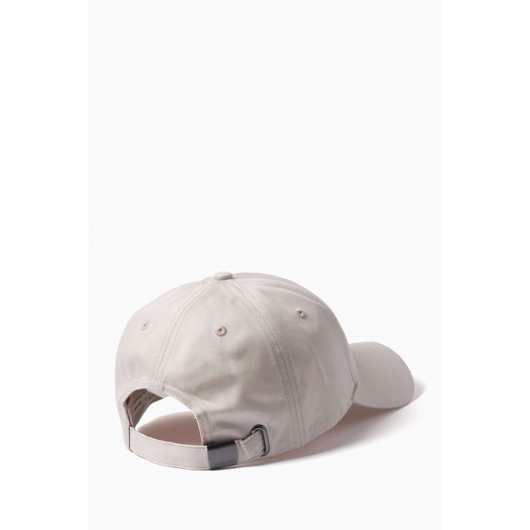 Calvin Klein - CK Bombed Metallic Logo Baseball Cap in Cotton Neutral