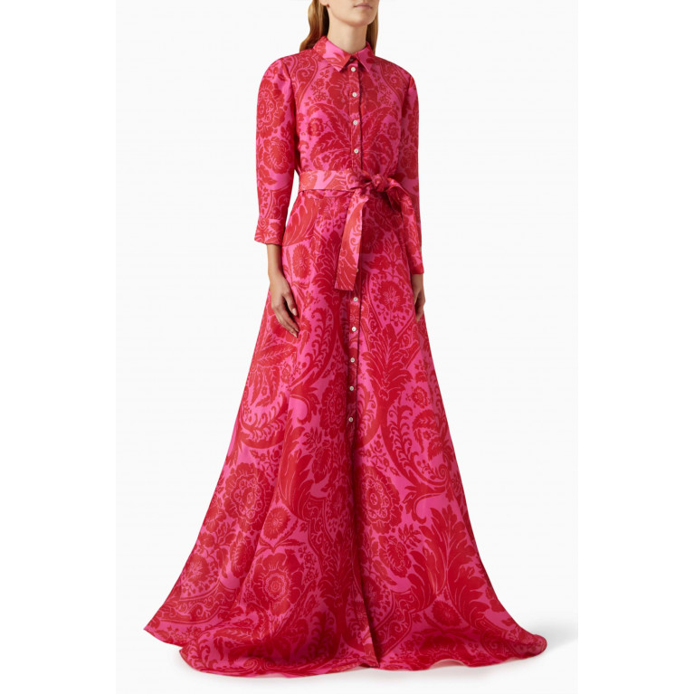Carolina Herrera - Printed Trench Gown in Silk