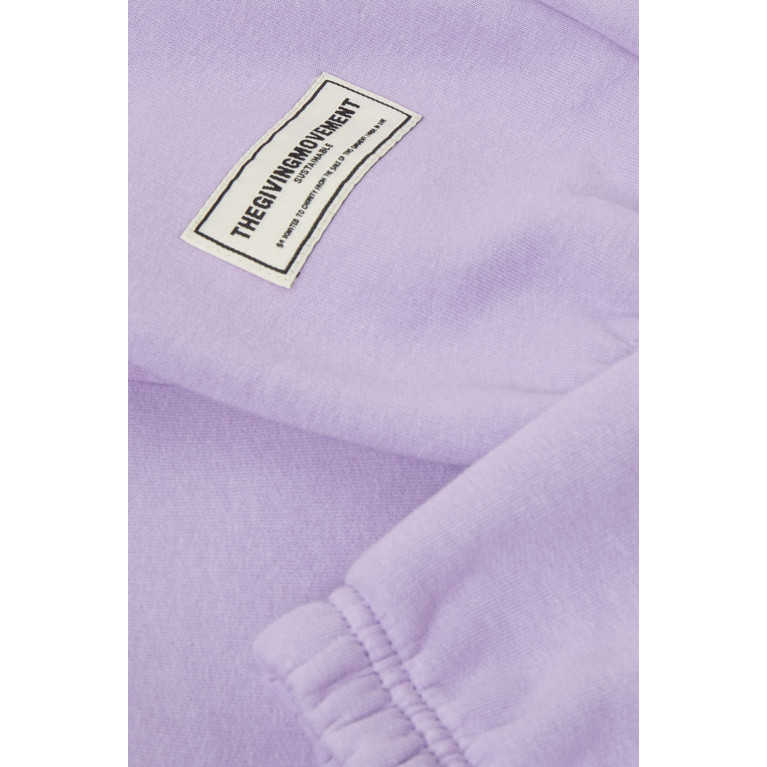 The Giving Movement - Logo Sweatpants in Organic Cotton Purple
