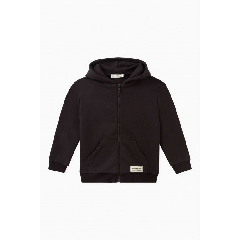 The Giving Movement - Zip Hoodie in Organic Cotton-blend Black
