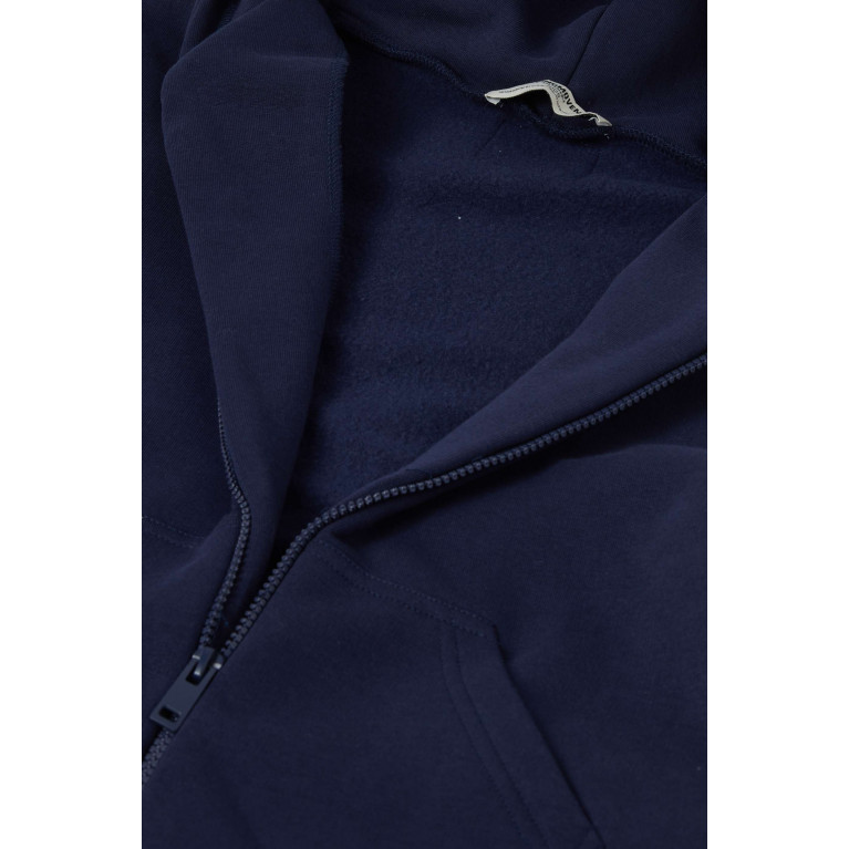 The Giving Movement - Zip Hoodie in Organic Cotton-blend Blue