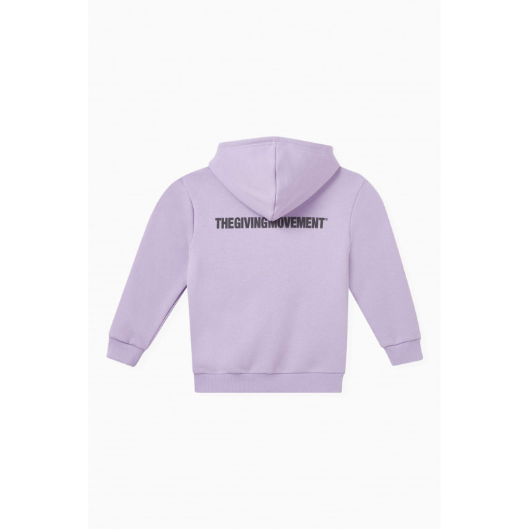 The Giving Movement - Zip Hoodie in Organic Cotton-blend Purple