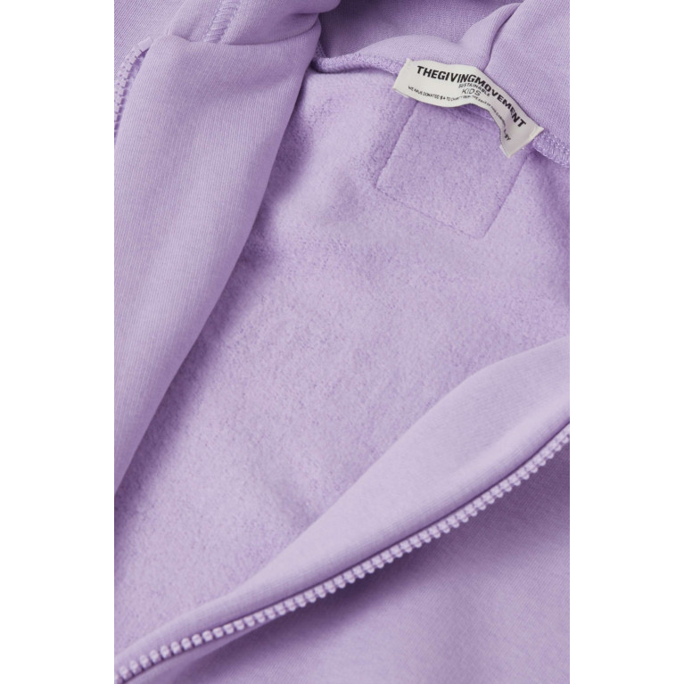 The Giving Movement - Zip Hoodie in Organic Cotton-blend Purple