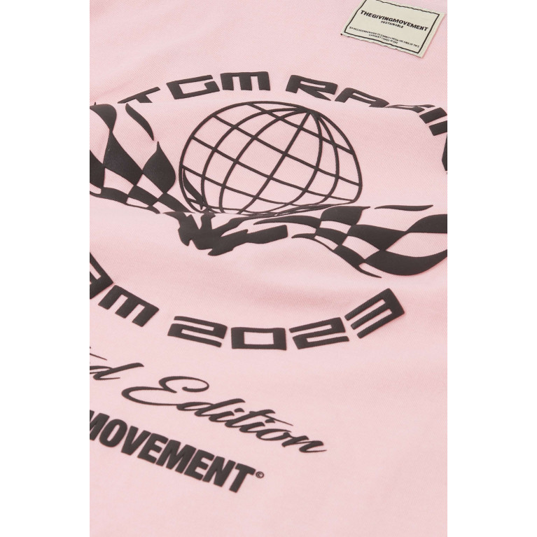 The Giving Movement - Oversized Biker T-shirt in COTTONSEY100© Pink
