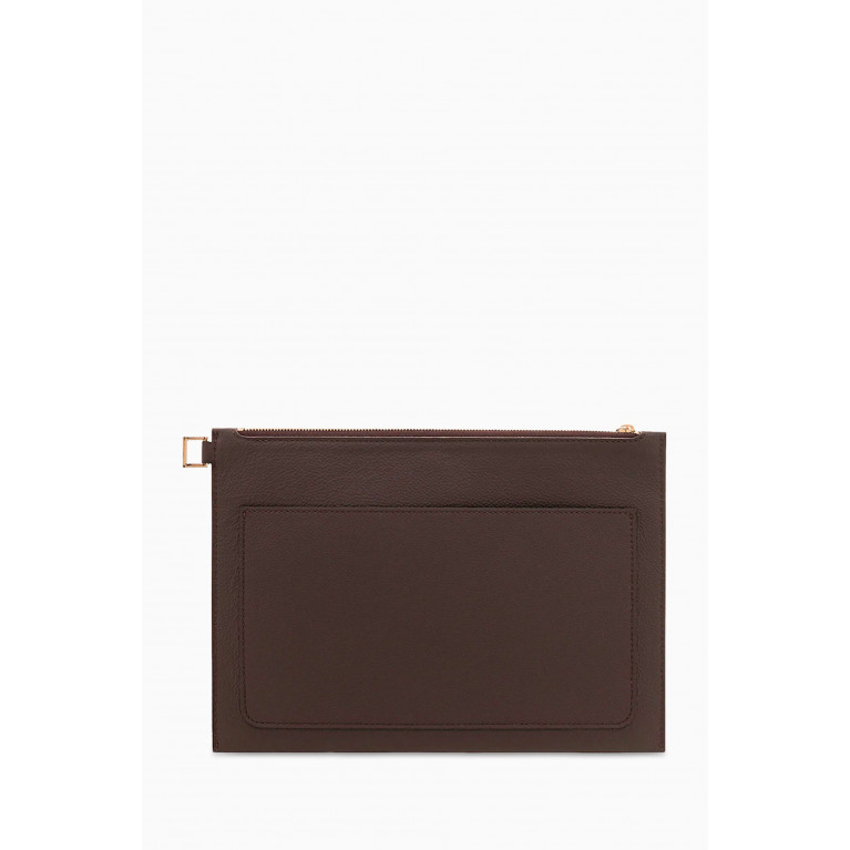 MONTROI - Medium Pouch in Grained Leather