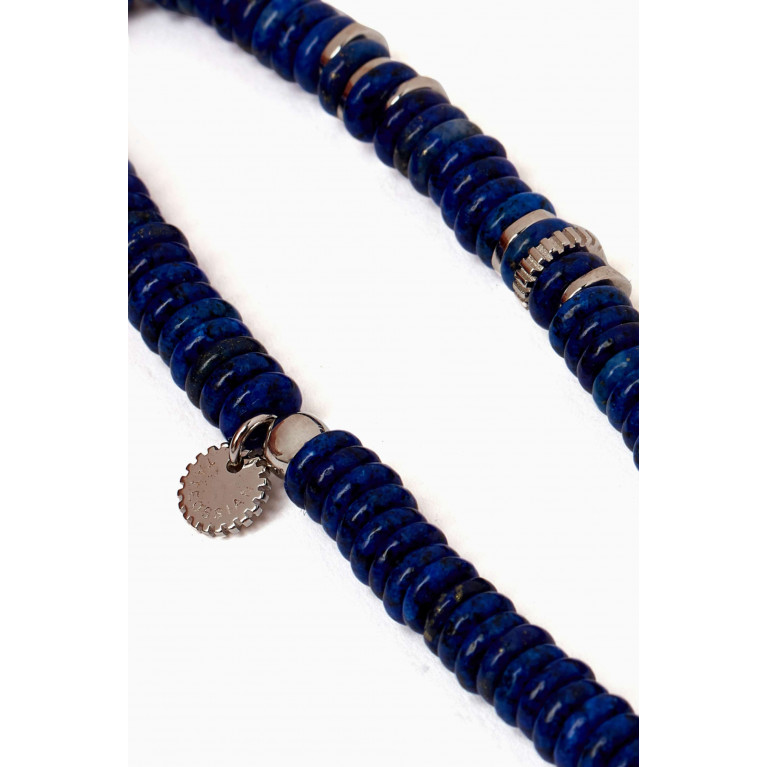 Tateossian - Positano Bracelet in Rhodium Plated Sterling Silver & Lapis Lazuli