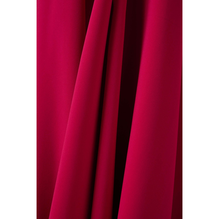 Tha Seen - Off-shoulder Maxi Dress in Crepe Pink