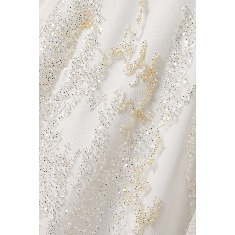 By Amal - Curved06 Embellished Abaya Set in Tulle