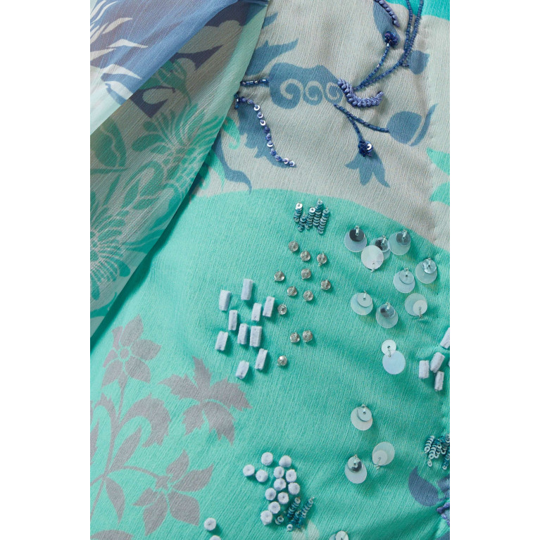 Kalico - Floral Printed Maxi Dress in Chiffon