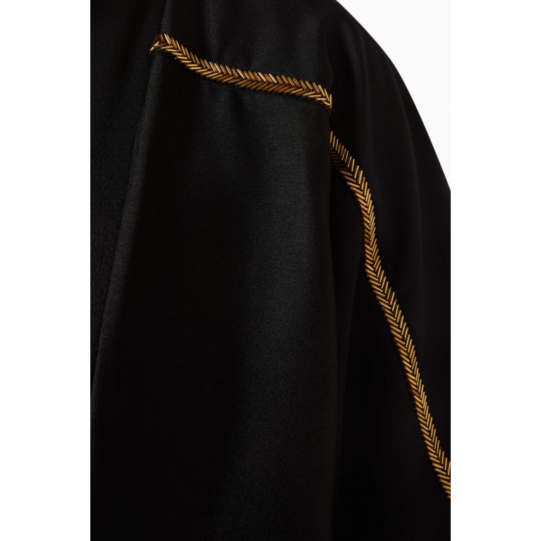 Beige Collection - Embellished Knot-tie Abaya