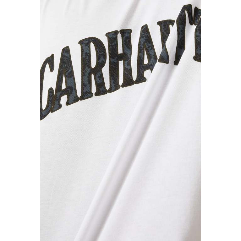 Carhartt WIP - Paisley Script T-shirt in Organic Cotton Jersey White