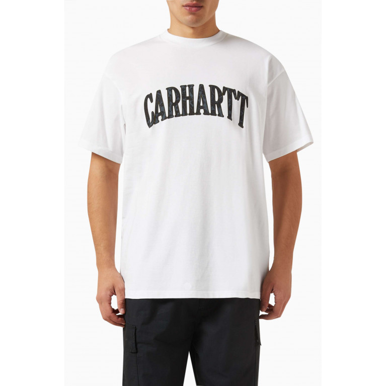 Carhartt WIP - Paisley Script T-shirt in Organic Cotton Jersey White