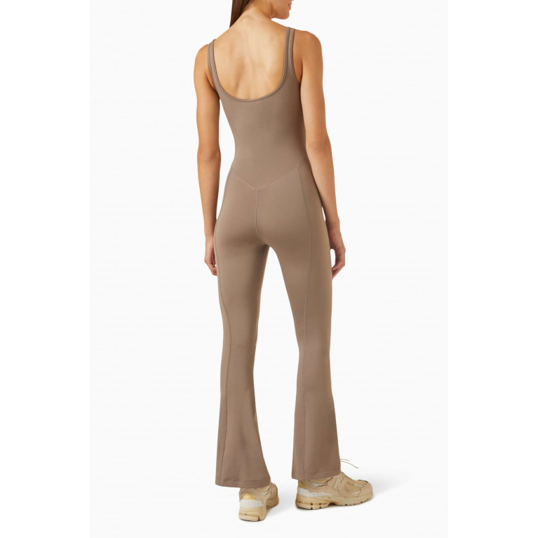 The Giving Movement - Flared Jumpsuit in Softskin100©, 29.5" Neutral