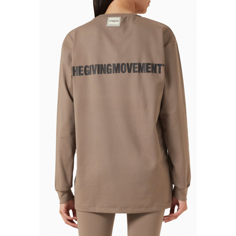 The Giving Movement - Long-sleeve T-shirt in Softskin100© Neutral