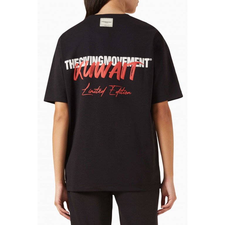 The Giving Movement - Oversized Kuwait-print T-shirt in Cottonsey100©