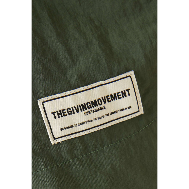 The Giving Movement - Global-print Shacket in Re-Shell100© Neutral