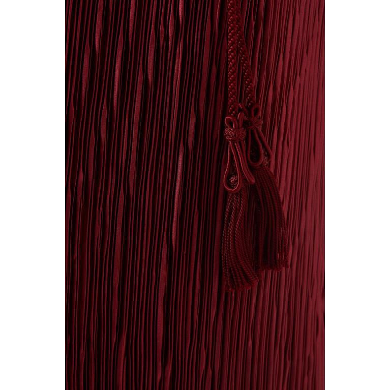 Reem Al Dhaheri - Belted Kaftan in Silk-plissé
