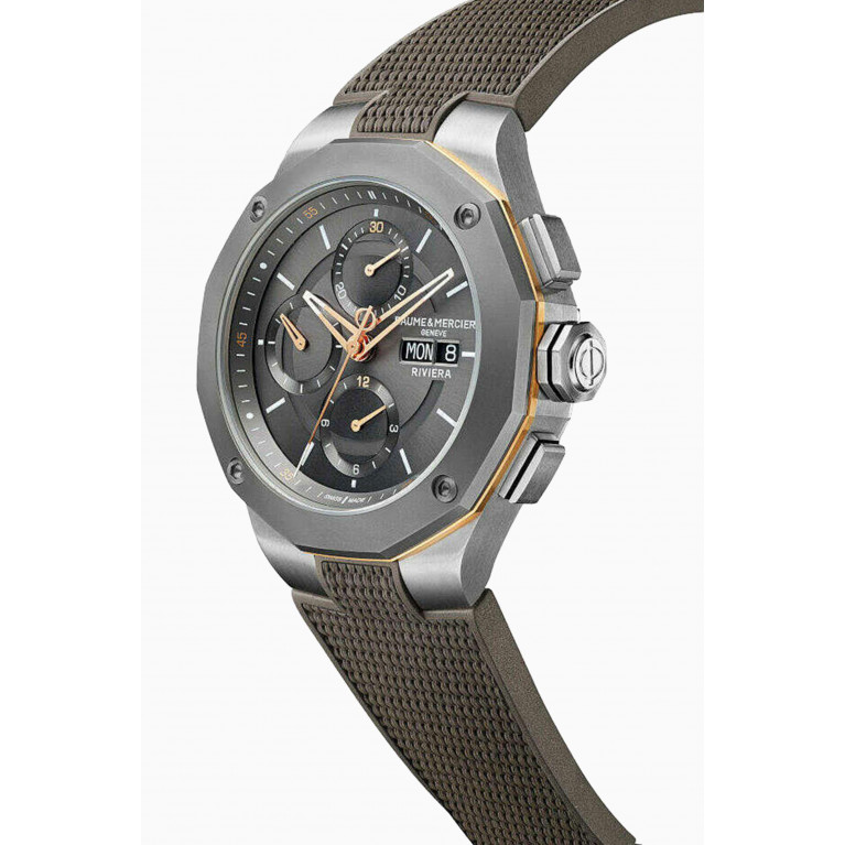 Baume & Mercier - Riviera Automatic Chronograph Rubber & Titanium Watch, 43mm