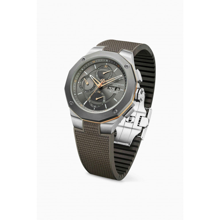 Baume & Mercier - Riviera Automatic Chronograph Rubber & Titanium Watch, 43mm