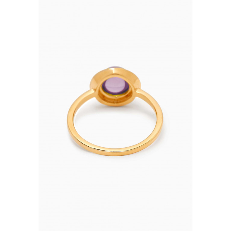 Samra - Noor Diamond & Amethyst Ring in 18kt Rose Gold