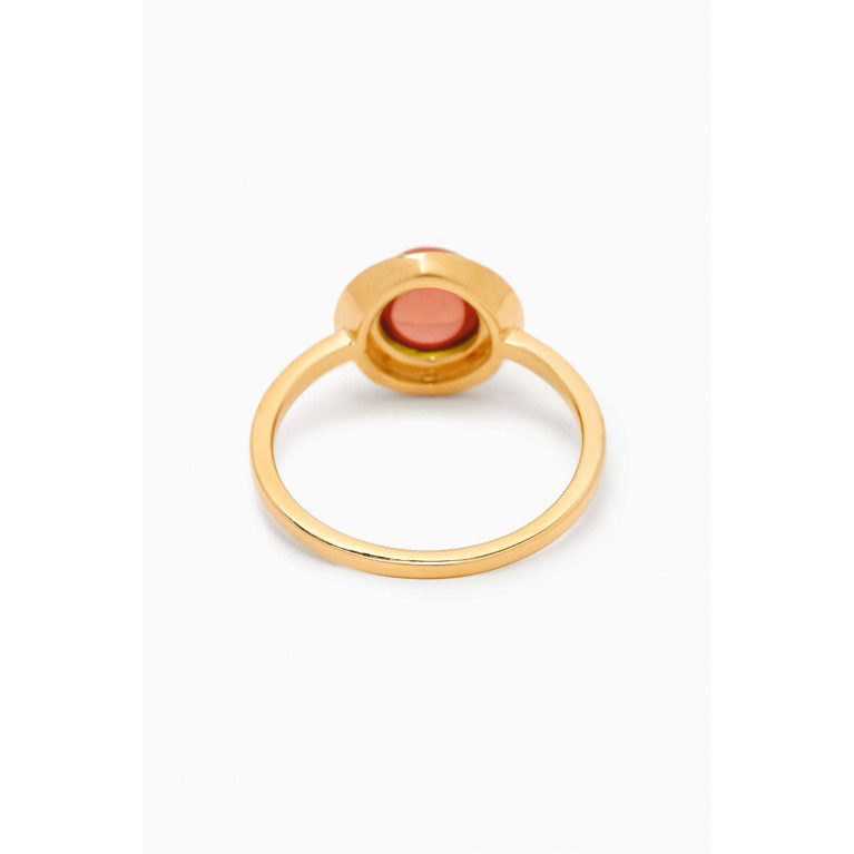 Samra - Noor Diamond & Rhodolite Garnet Ring in 18kt Rose Gold