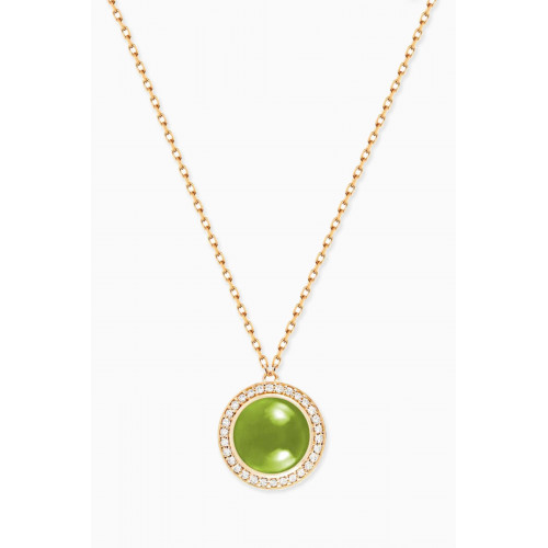 Samra - Noor Diamond & Peridot Necklace in 18kt Gold