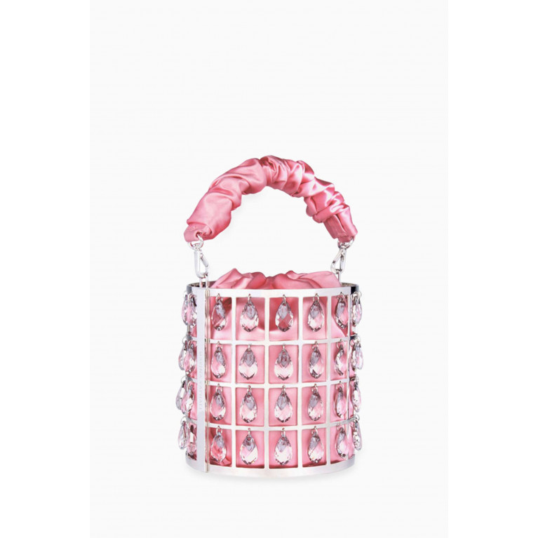 Marina Raphael - Chandelier Bucket Bag in Silk Satin