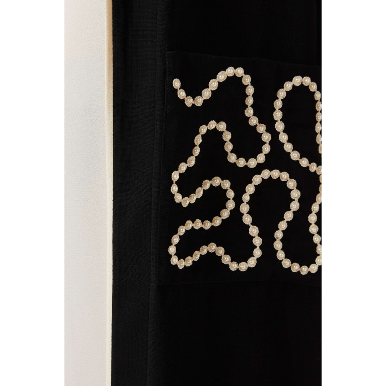 Merras - 3-piece Pearl-embellished Abaya Set