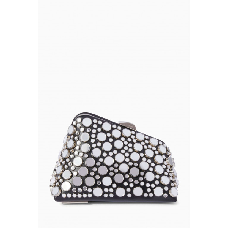 The Attico - Midnight Mirror-embellished Clutch Bag in Leather