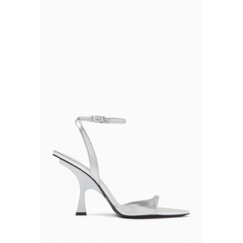 The Attico - GG 95 Ankle-strap Sandals in Metallic Leather