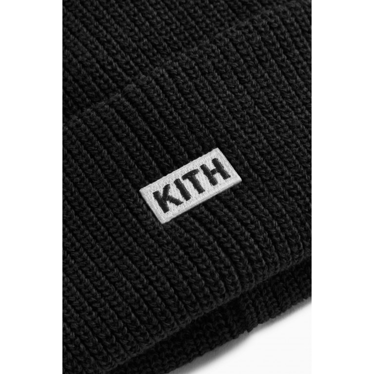 Kith - Classic Logo Beanie in Wool-blend Black