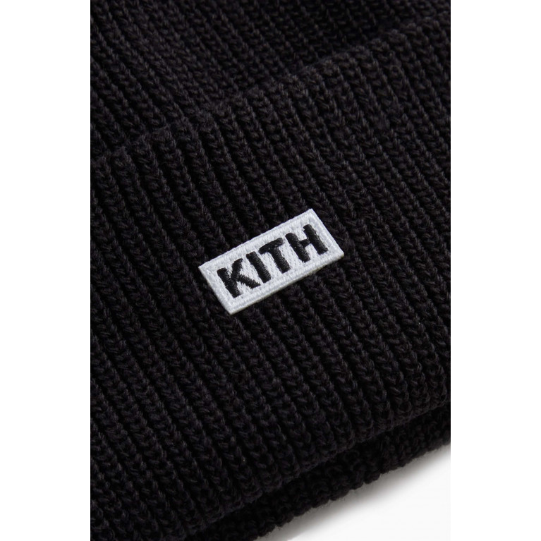Kith - Classic Logo Beanie in Wool-blend Blue