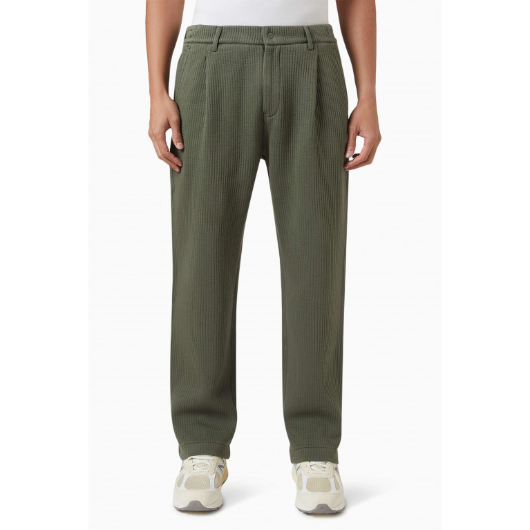 Kith - Striped Garrison Pants in Cotton-blend Interlock Green