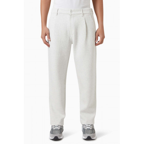 Kith - Striped Garrison Pants in Cotton-blend Interlock Grey