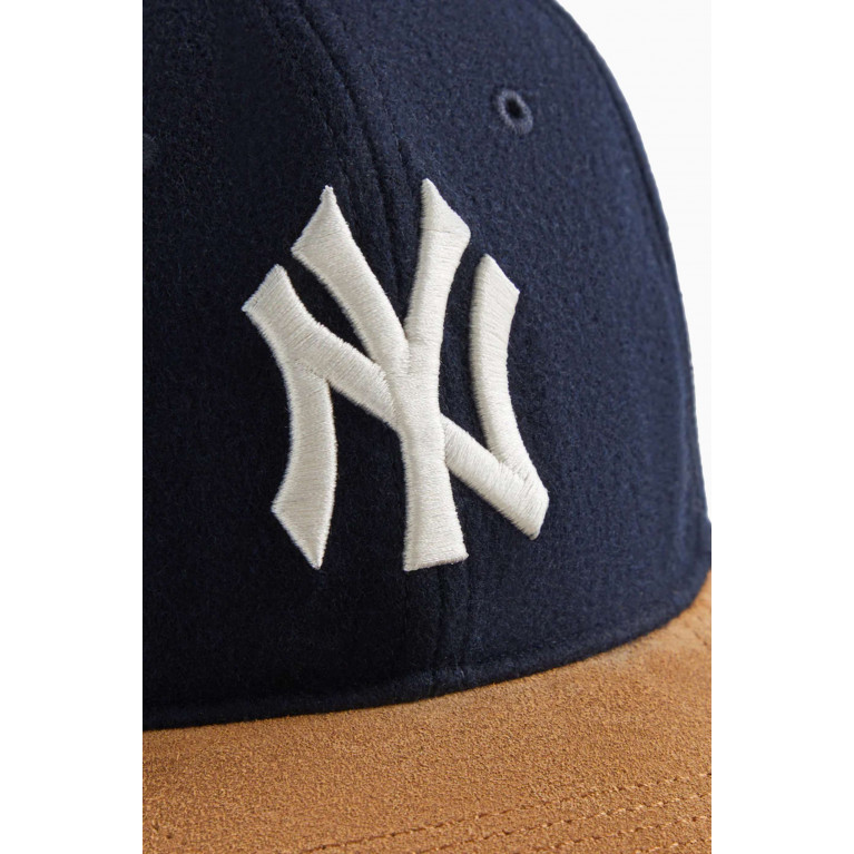 Kith - x Yankees '47 Unstructured Fitted Cap in Wool & Suede Blue