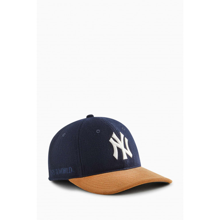 Kith - x Yankees '47 Unstructured Fitted Cap in Wool & Suede Blue