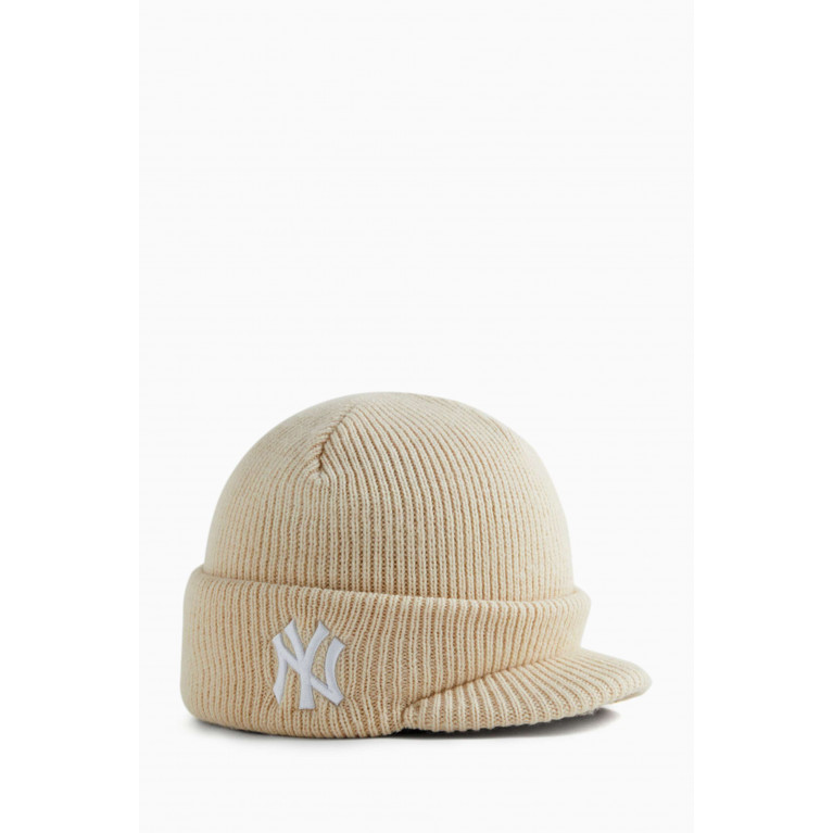 Kith - x Yankees Visor Beanie Hat in Acrylic-knit Neutral