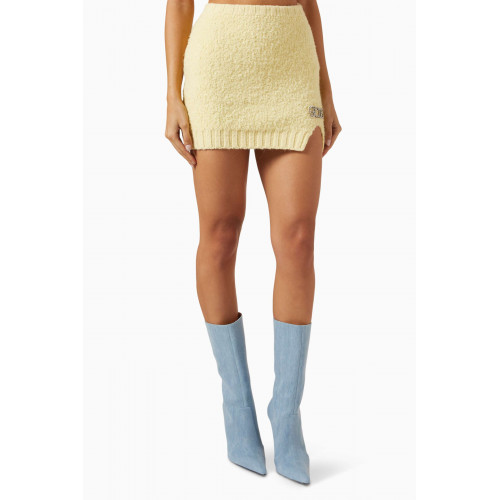 GCDS - Hairy Skirt in Viscose-blend Knit