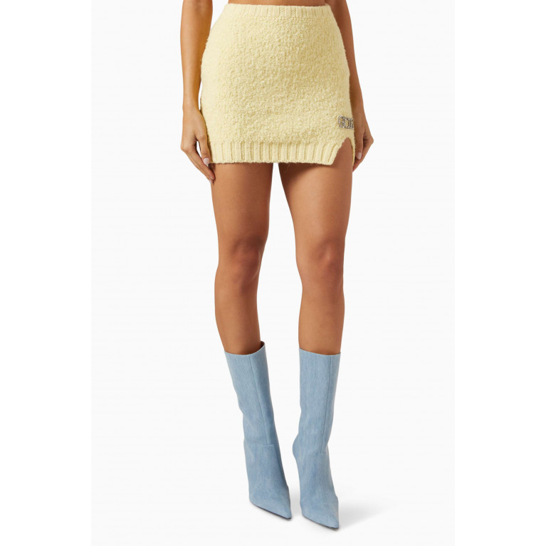 GCDS - Hairy Skirt in Viscose-blend Knit