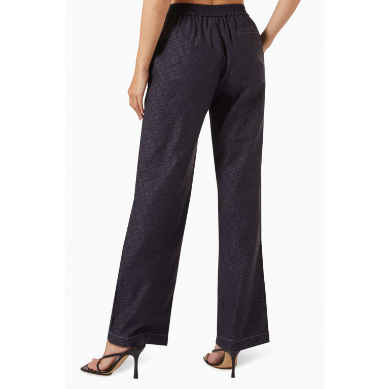 GCDS - Monogram Relaxed Trousers in Cotton