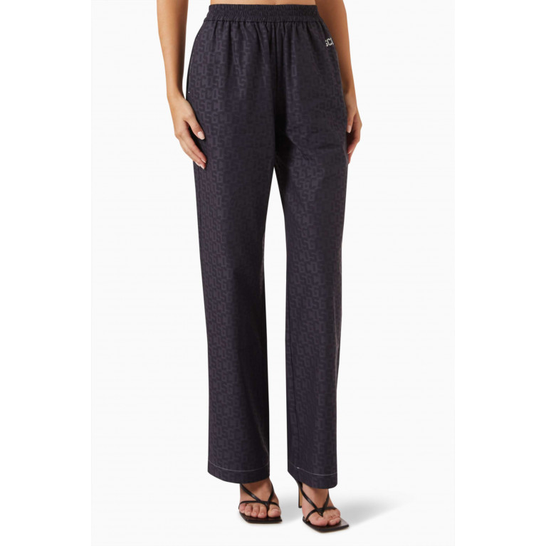 GCDS - Monogram Relaxed Trousers in Cotton