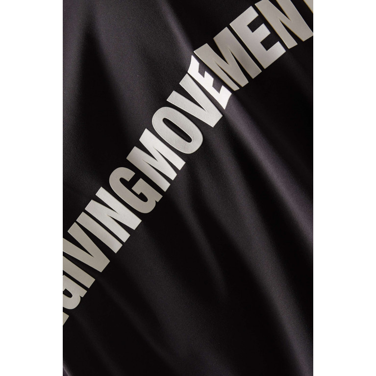 The Giving Movement - Exaggerated-sleeve T-shirt in Light Softskin100© Black