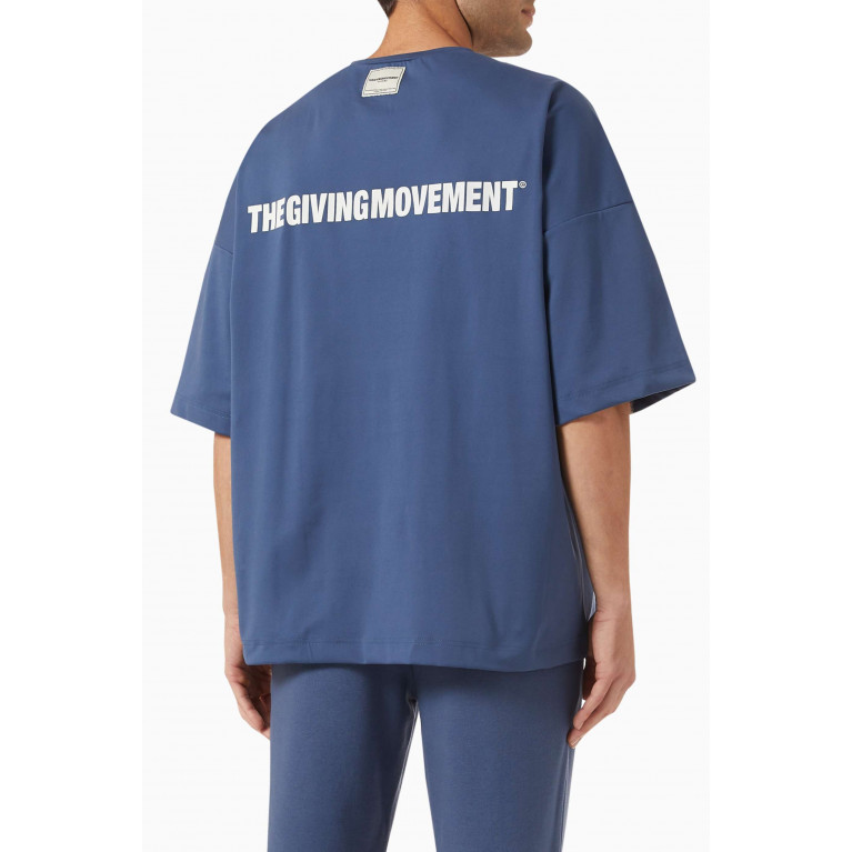 The Giving Movement - Exaggerated-sleeve T-shirt in Light Softskin100© Blue