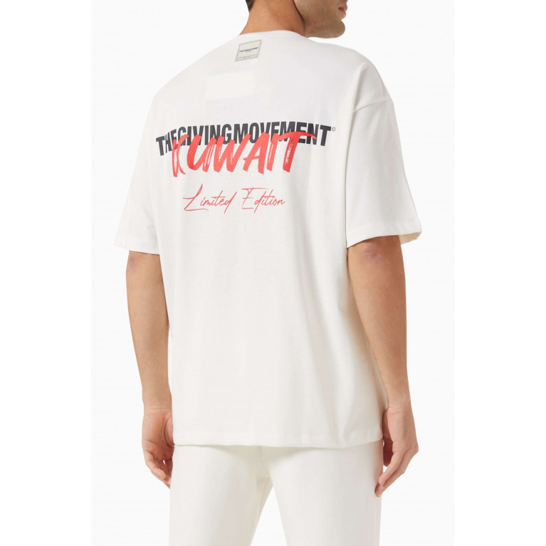 The Giving Movement - Kuwait-print Relaxed-fit T-shirt in COTTONSEY100© Neutral