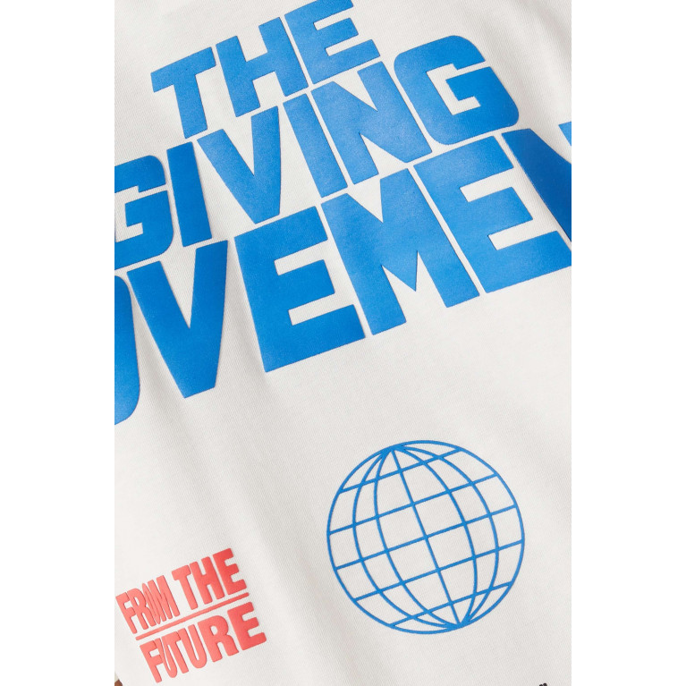 The Giving Movement - Bold-print T-shirt in COTTONSEY100© Neutral