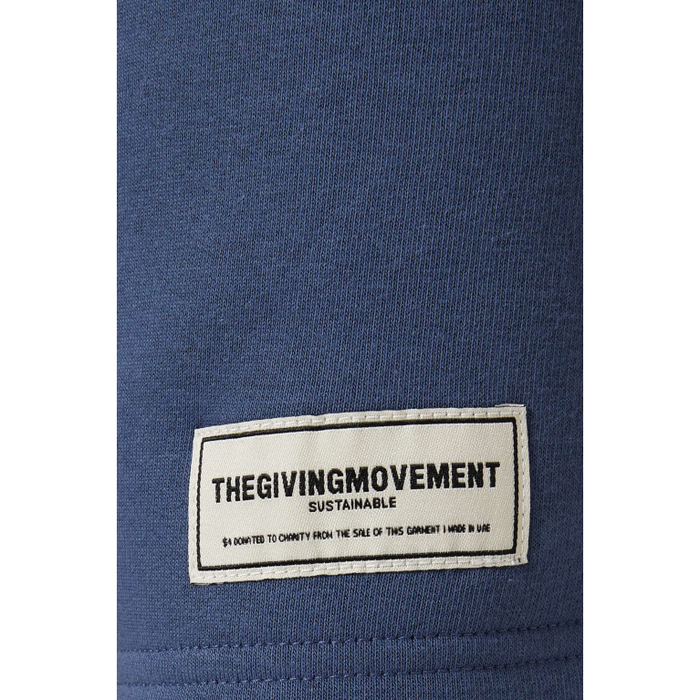 The Giving Movement - 10" Lounge Shorts in Organic Cotton-blend Blue