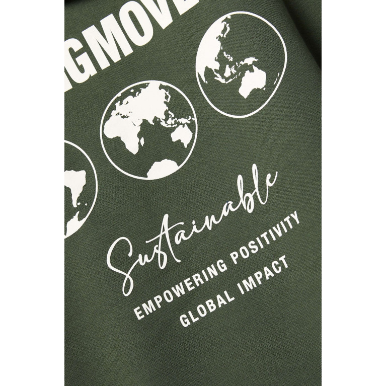 The Giving Movement - Global-print Hoodie in Organic Cotton Blend Neutral