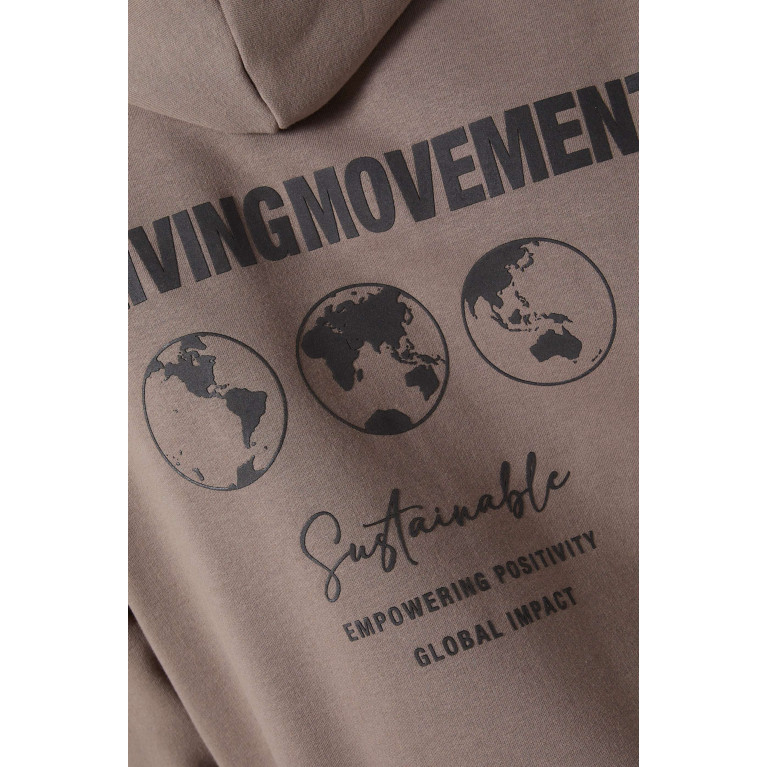 The Giving Movement - Global-print Hoodie in Organic Cotton Blend Neutral